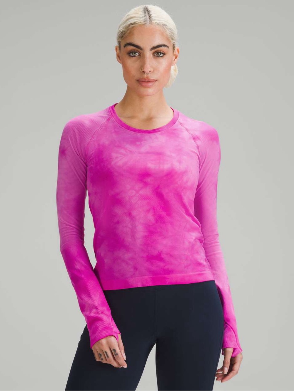 Lululemon Swiftly Tech Long Sleeve 2.0 - Size 6 -Marble Dye Sonic Pink